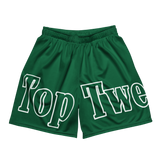 Pink n green Unisex mesh shorts