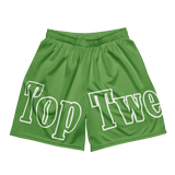 Pink n green Unisex mesh shorts